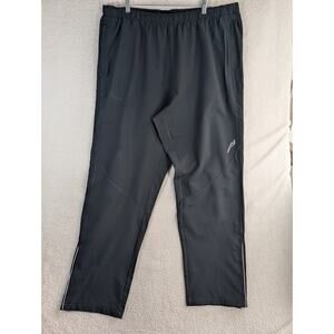 Saucony Sweatpants Womens 2XL Black Elastic Waist Ankle Zip Pockets Gym Workout